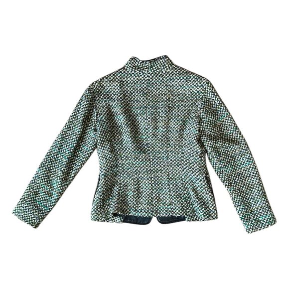 Lafayette 148 new york green tweed blazer jacket - Picture 7 of 9